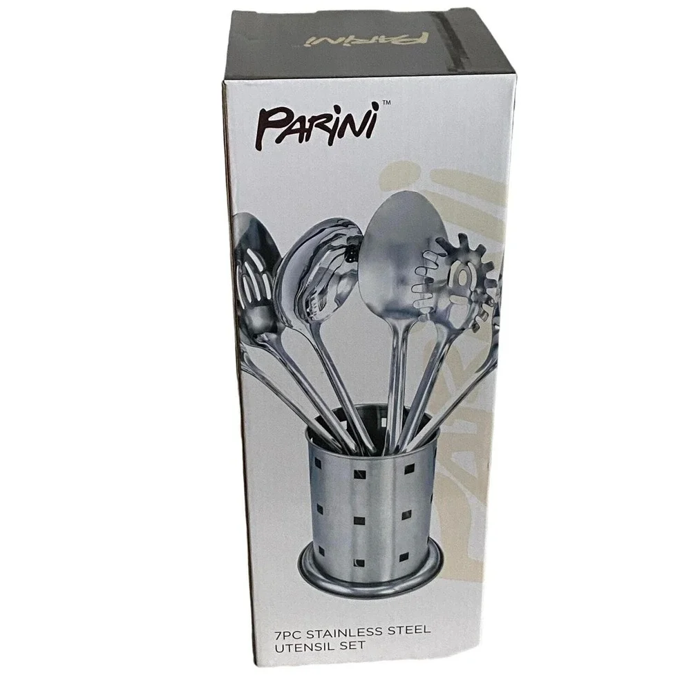 NEW NIB Parini Stainless‎ 7pc Utensils Set